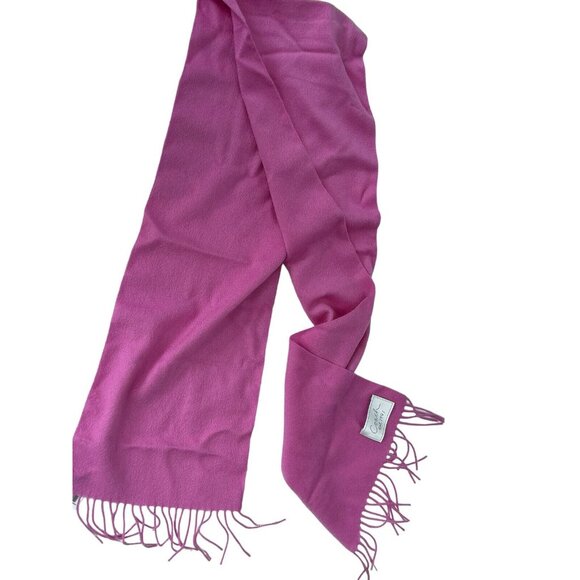 Coach 100%  PURE CASHMERE PINK SCARF NEW - Picture 2 of 5